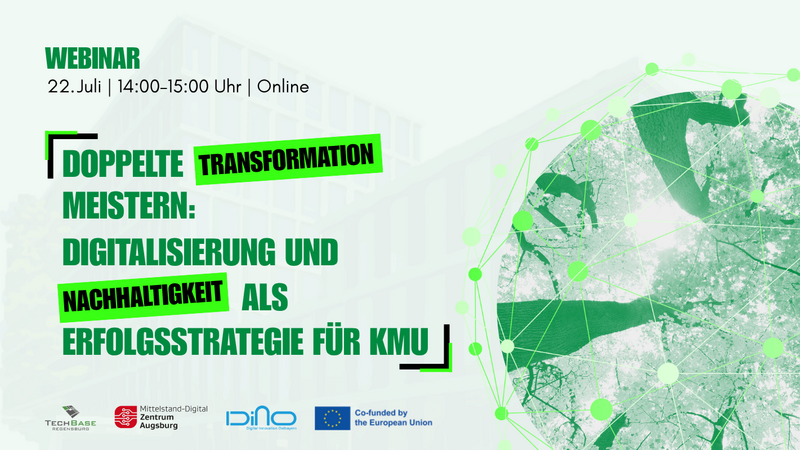 Webinar zum Thema Twin Transformation am 22. Juli um 14 Uhr.