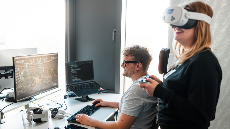 die VR-Brille von brainjo im Einsatz